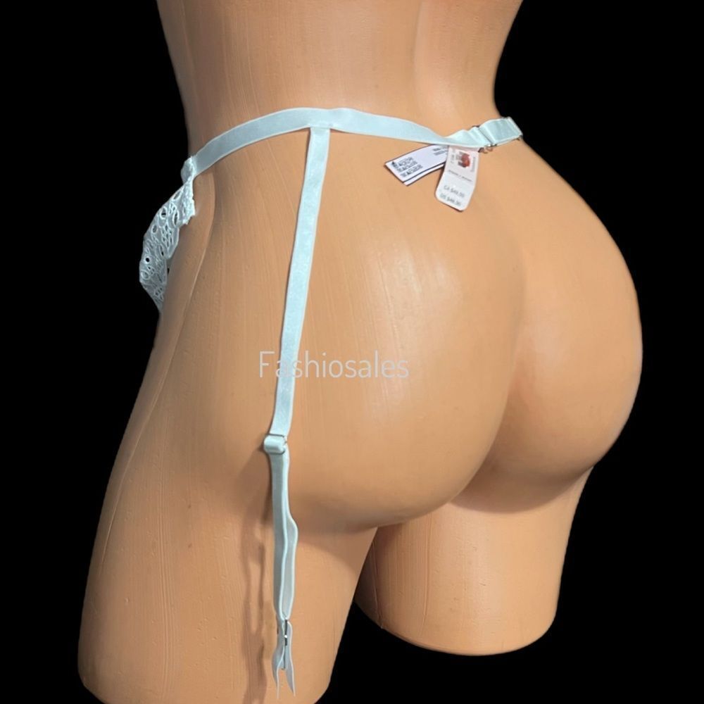 Victorias Secret Dream Angels Sexy Eyelet Lace Garter Belt Skirt Vs White - Picture 7 of 7